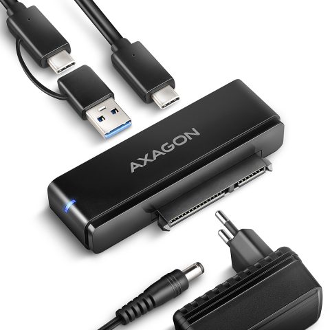 Axagon ADSA-FPX USB-C 10Gbps FAST PORT X adapter for 2.5"/3.5" SSD/HDD