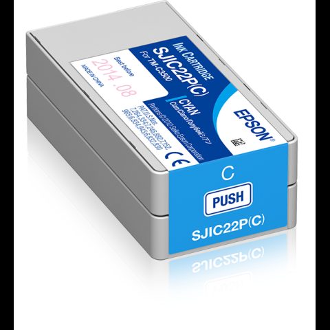 Epson SJIC22P(C): Ink cartridge for ColorWorks C3500 (Cyan)