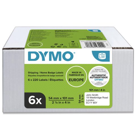 Dymo LW - High Capacity Shipping Labels - 54 x 101 mm - 2093092 Белый Самокле…