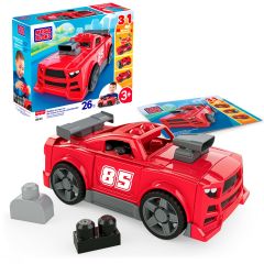 Mattel MEGA BLOKS Build & Go Race Car Block Toy with Rolling Wheels (26 Pieces)…