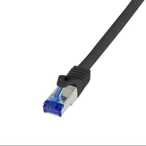LogiLink C6A093S tīkla kabelis Melns 10 m Cat6a S/FTP (S-STP) Apaļš