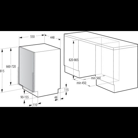 Gorenje GV561D10 Полностью встраиваемый 11 мест