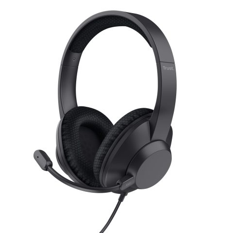 Trust Ayda Max Headset Wired Head-band Calls/Music USB Type-C / USB Type-A Bla…