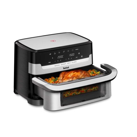 Tefal Dual Easy Fry Flex EY922D 9 L Atsevišķs Karstā gaisa fritētājs Melns