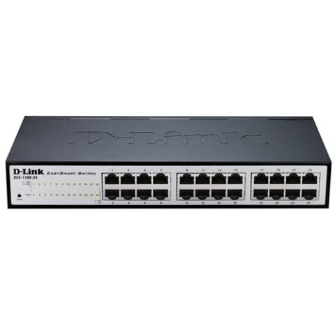 D-Link DGS-1100-24V2 Управляемый L2 Gigabit Ethernet (10/100/1000) 1U Черный