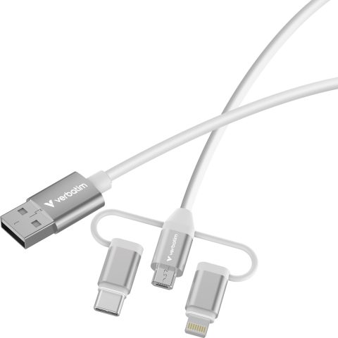 Verbatim 32394 USB kabelis USB 2.0 1 m USB A 2 x USB C/Micro USB-B/Lightning 0
