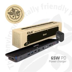Club 3D CLUB3D UNIVERSAL USB Gen1 Type-C Triple Display Dynamic PD Charging Dock…