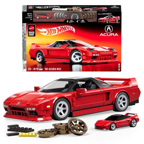 Mattel Brick Shop Hot Wheels ’90 Acura NSX Building Toy (876 Pieces)