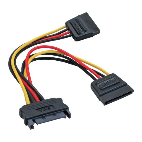 Inline SATA Y-Power Cable SATA female / 2x SATA male 0.15m