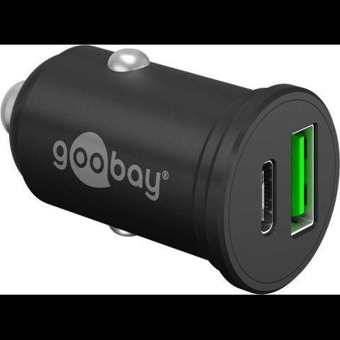 Goobay Dual-USB Car Fast Charger USB-C PD (Power Delivery)