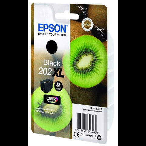 Epson Kiwi 202XL tintes kārtridžs 1 pcs Oriģināls High (L) Yield Melns