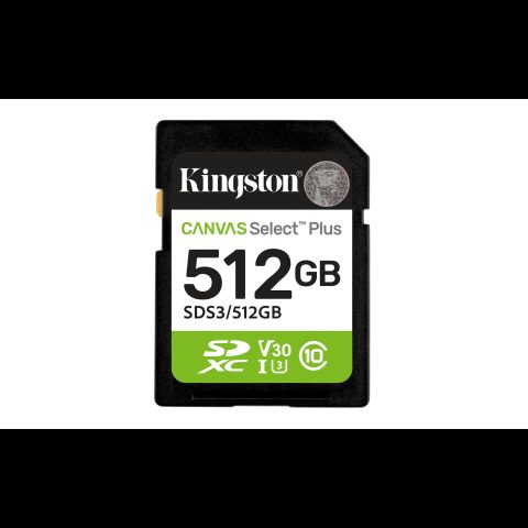 Kingston Technology Canvas Select Plus Gen3 512 GB SD UHS-I Класс 10