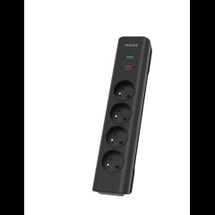 Philips SPN7040BA/60 pārsprieguma aizsargs Melns 6 Maiņstrāvas izvade (-s) 2 m