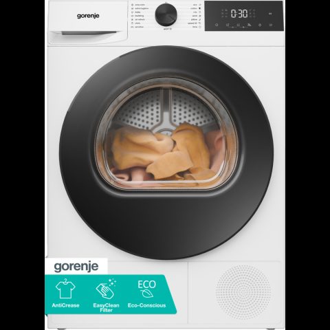 Gorenje DG2P8D veļas žāvētājs Brīvi novietots Ielādēšana no priekšas 8 kg Balts