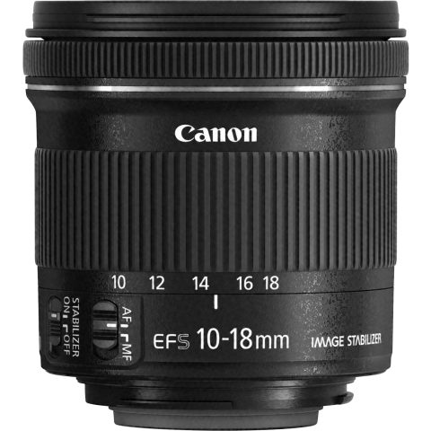 Canon EF-S 10-18mm f/4.5-5.6 IS STM SLR Ультраширокий объектив Черный