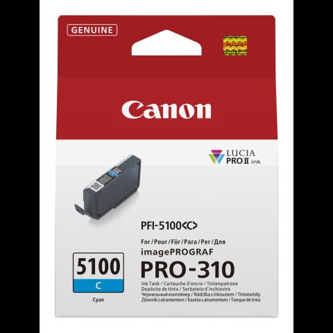 Canon PFI-5100 C tintes kārtridžs 1 pcs Oriģināls Tirkīzzils