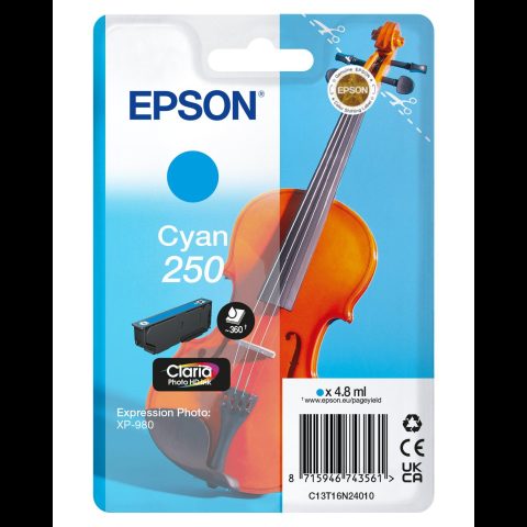 Epson 250 Violin Claria Photo HD tintes kārtridžs 1 pcs Oriģināls Standarta pr…