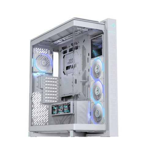 Asus ROG CRONOX GR801 CURVE TG ARGB WHITE Midi Tower Balts