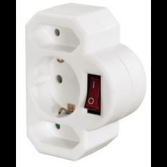 Polaroid Hama 00108846 power plug adapter Type F Universal White