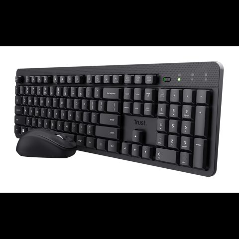 Trust Ody II tastatūra Pele iekļauta Birojs RF Bezvadu AZERTY Franču Melns