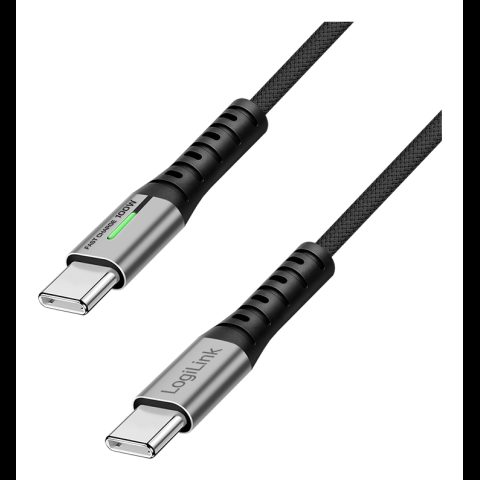 LogiLink CU0434 USB кабель USB 3.2 Gen 2x2 2 m USB C 20 Gbit/s 100 W Черный