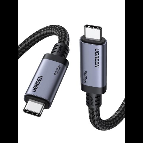 Ugreen 65383 USB кабель USB4 Gen 3x2 1 m USB C 80 Gbit/s 240 W Черный