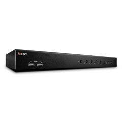 Lindy 39317 (KVM) tastatūras/video/peļu pārslēgšanas mehānisms Melns