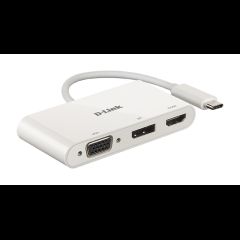 D-Link 3-in-1 USB-C to HDMI/VGA/DisplayPort Adapter