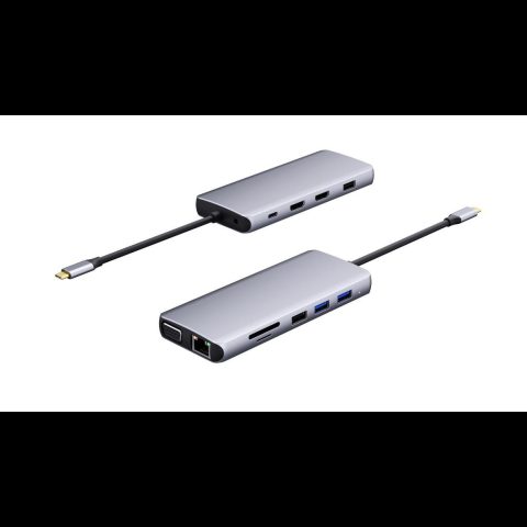 eSTUFF ES623009 interface hub Grey